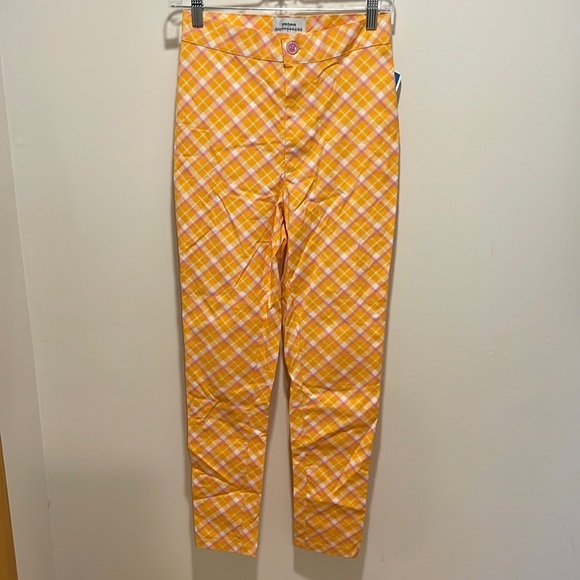 NEW Urban Outfitters Plaid Ingrid High Rise Pinup Pants 4 Spring Striped - Picture 3 of 9